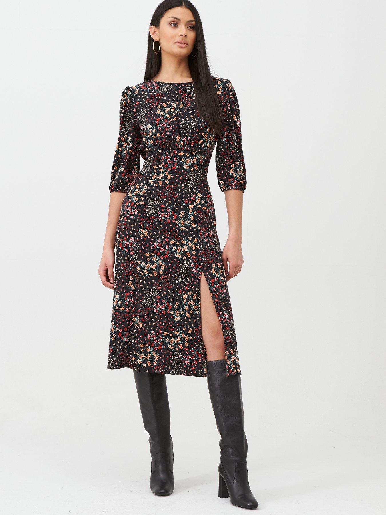 empire line midi dress