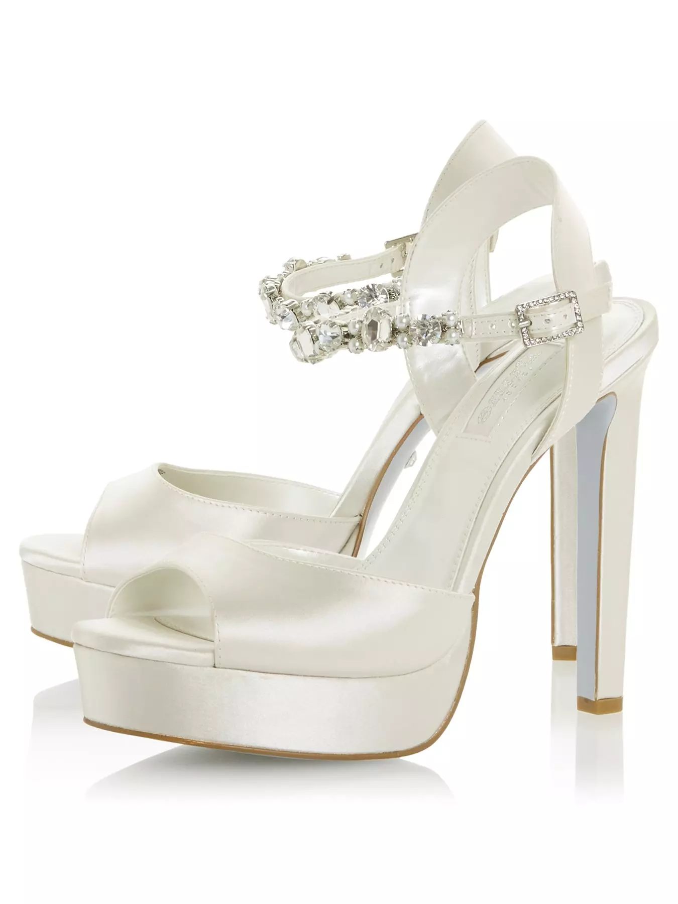 Dune London Bridal Miracle Heeled Sandals Ivory Littlewoods Com