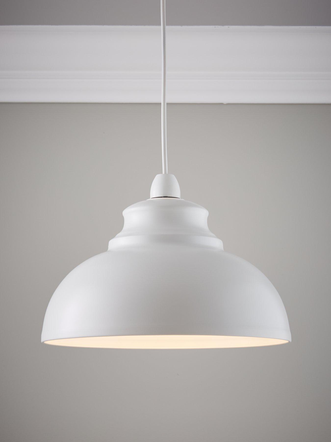 Image 1 of 3 of Very Home Dome Spun Metal Shade -&nbsp;White