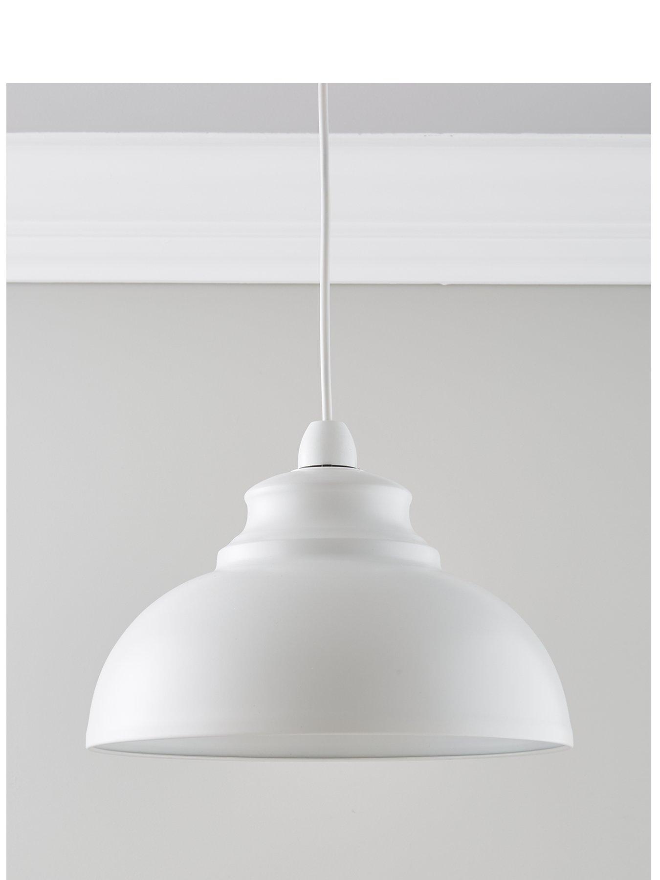 Image 2 of 3 of Very Home Dome Spun Metal Shade -&nbsp;White