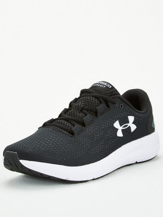 front image of under-armour-charged-pursuit-2-black