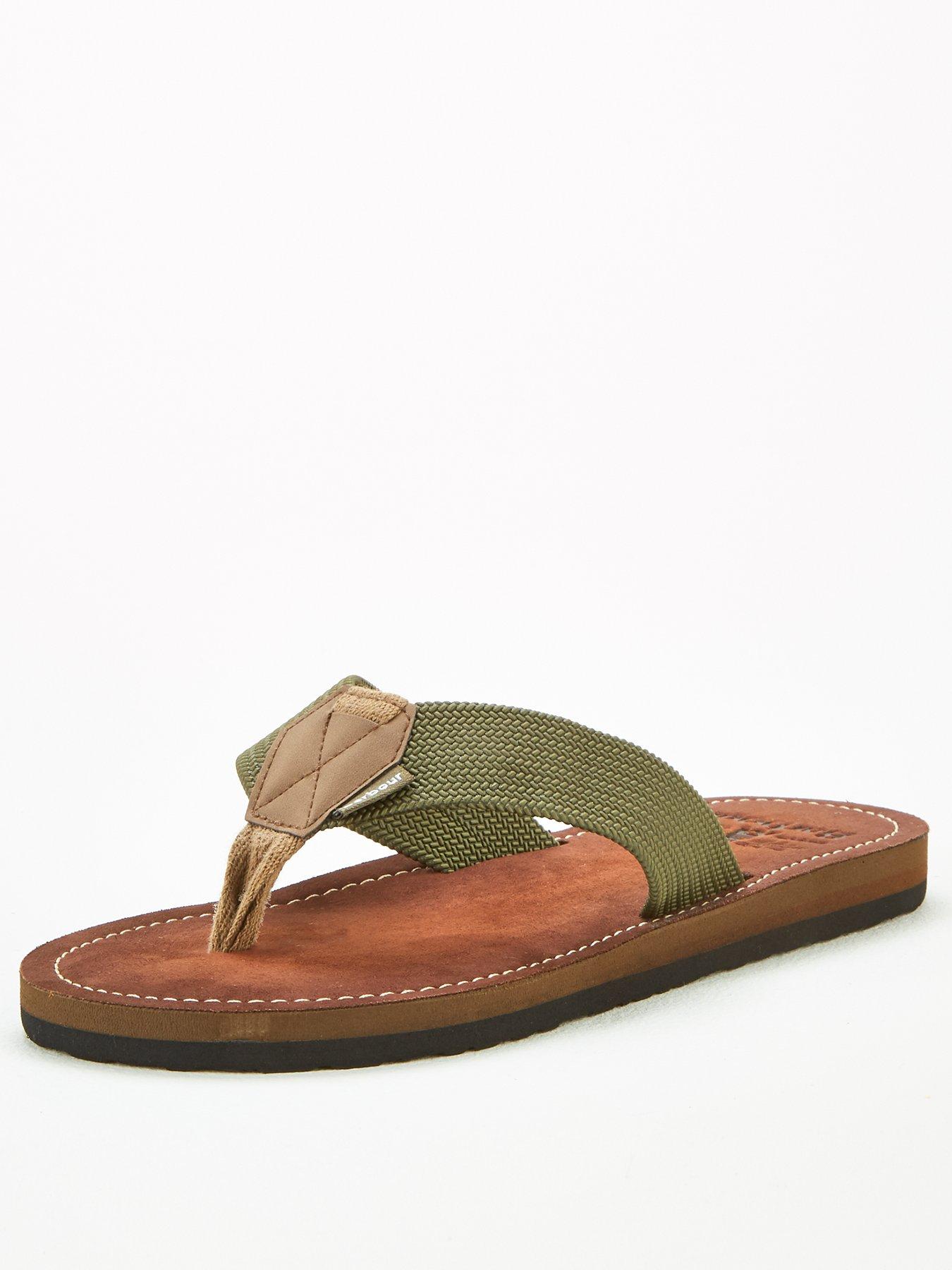 Barbour Toeman Beach Flip Flops - Green