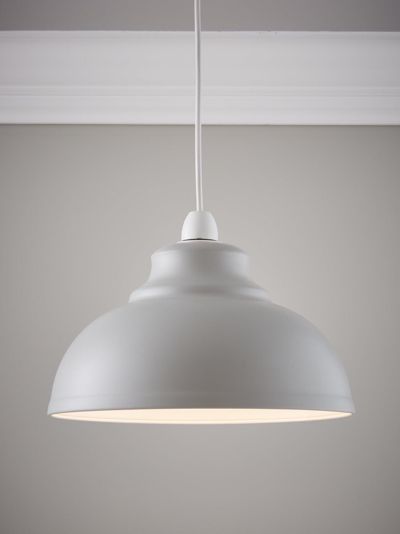 The Very Collection Dome Spun Metal Light Shade - Grey