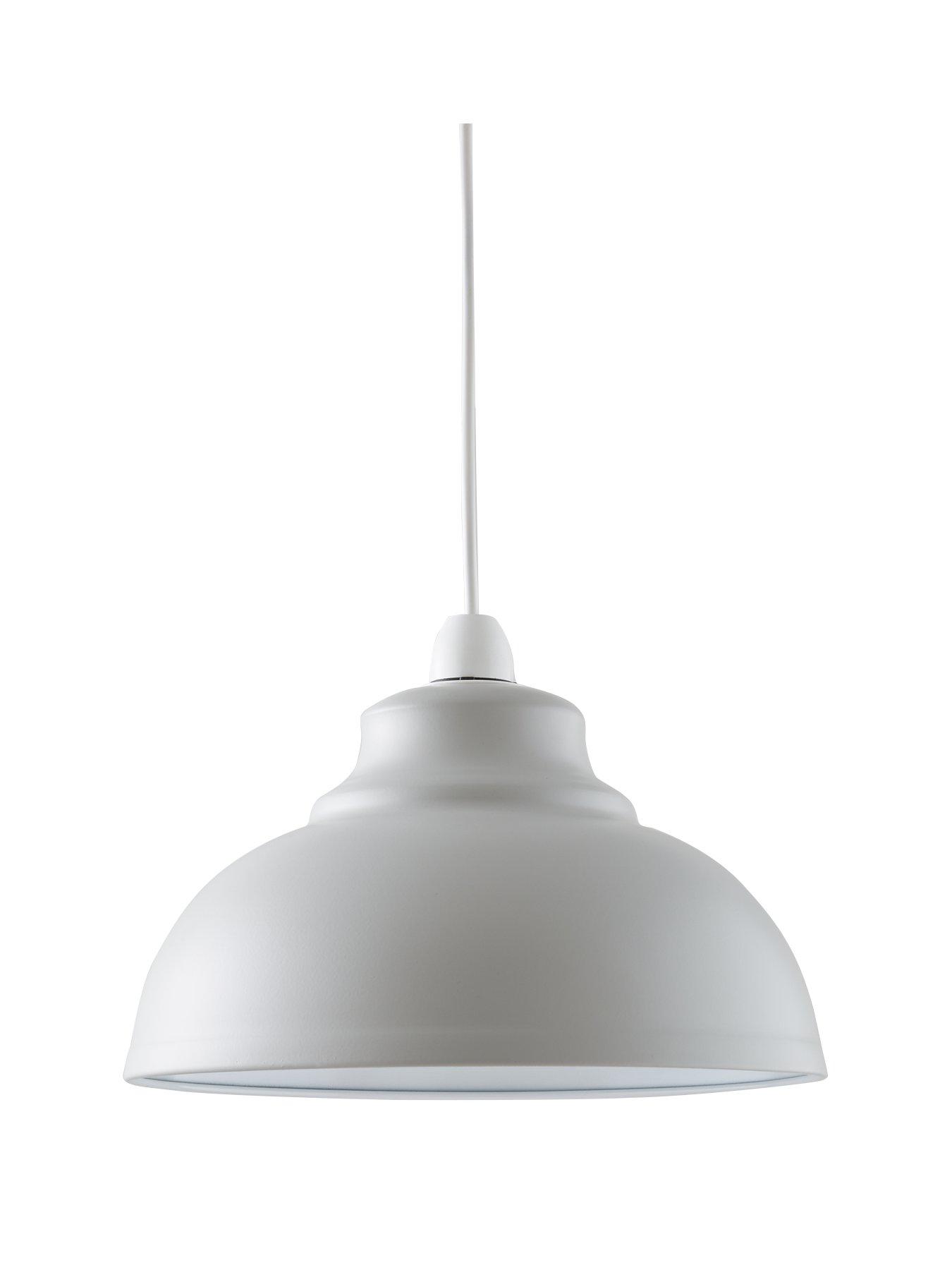 undefined Dome Spun Metal Light Shade - Grey