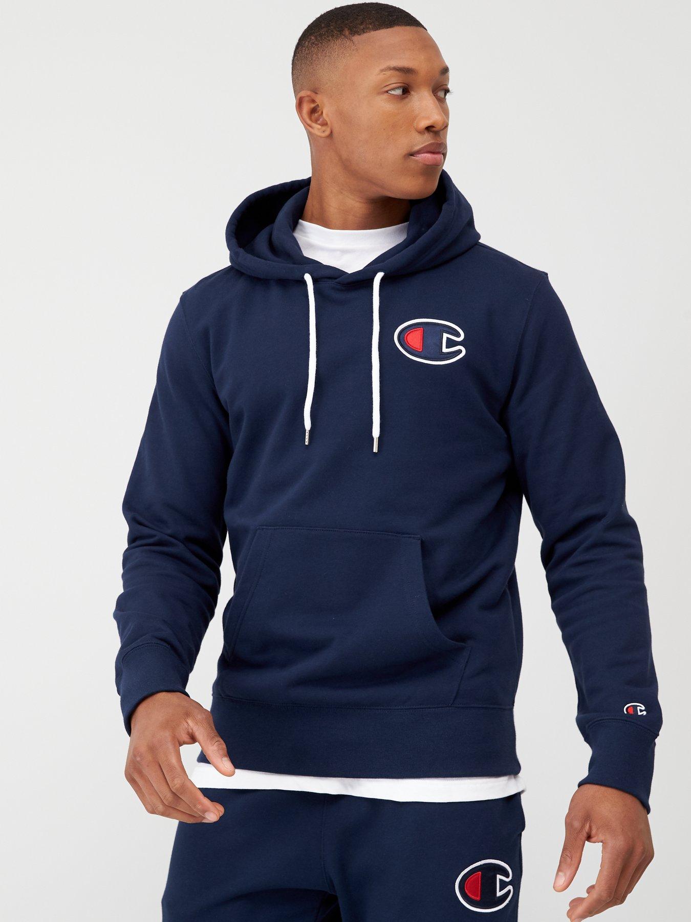 champion sleeve logo overhead hoodie