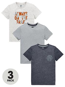 V by Very V By Very Boys 3 Pack Short Sleeve T-Shirts - Teal Picture