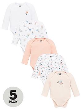 V by Very V By Very Baby Girls 5 Pack Bodysuits - Multi Picture
