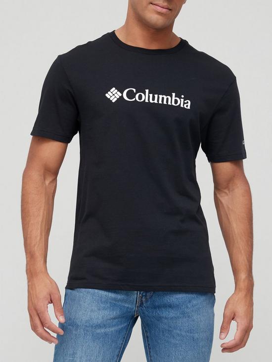 front image of columbia-cscnbspbasic-logo-t-shirt-black