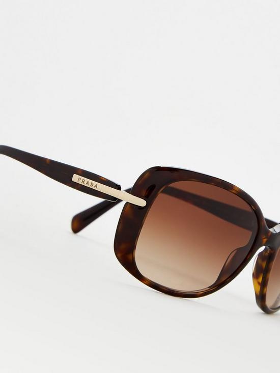 back image of prada-oversize-sunglasses-havana