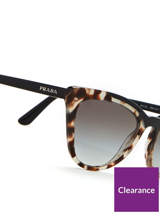 back image of prada-cat-eye-sunglasses-opal-spotted-brownblack
