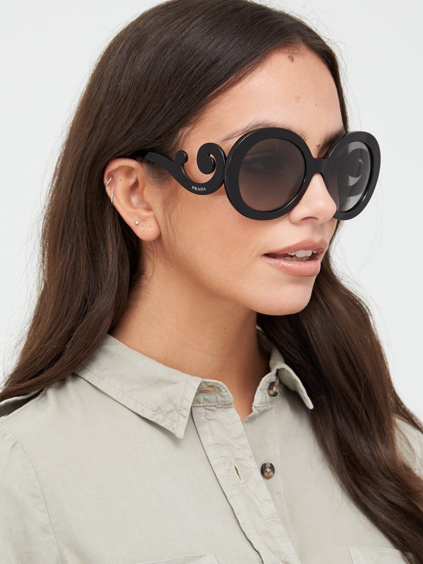 Prada Circle Sunglasses - Black 