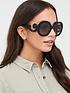  image of prada-circle-sunglasses-black