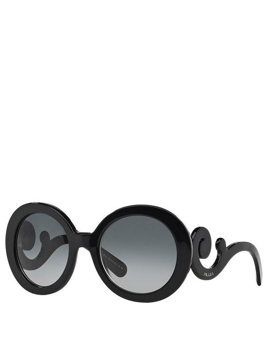 stillFront image of prada-circle-sunglasses-black