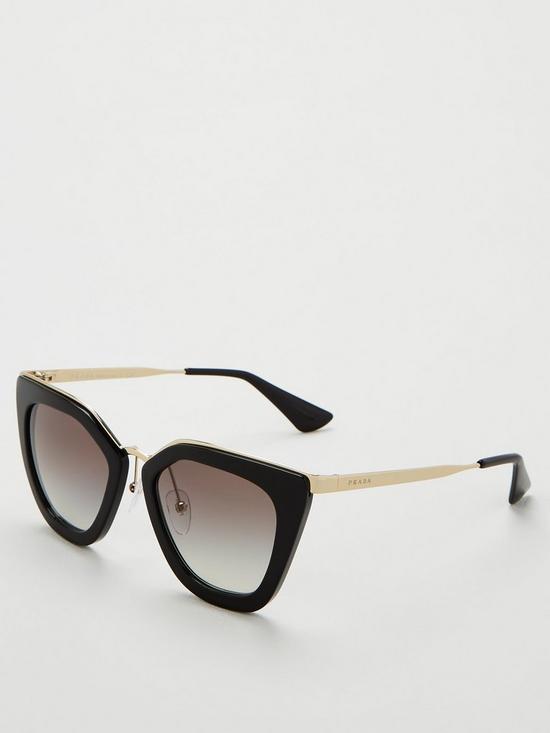 stillFront image of prada-cat-eye-sunglasses-black