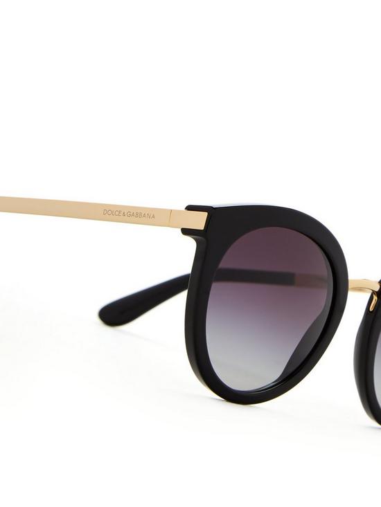 back image of dolce-gabbana-round-sunglasses-black