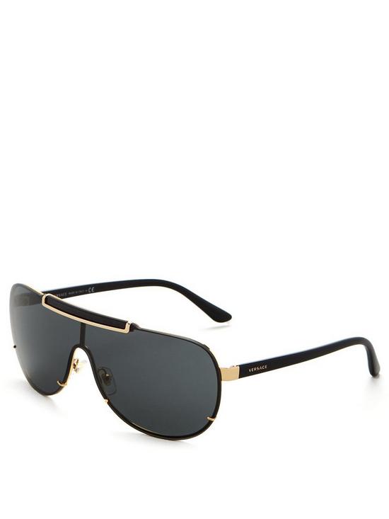 stillFront image of versace-aviator-sunglasses-gold