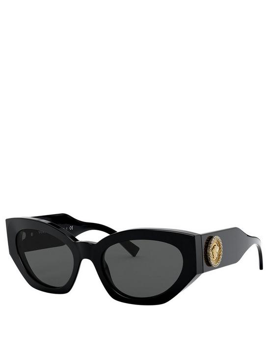 stillFront image of versace-cat-eye-sunglasses--nbspblack