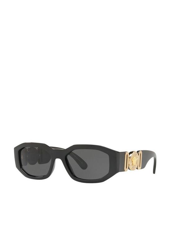 front image of versace-micro-sunglasses--nbspblack