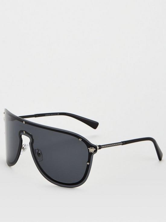 stillFront image of versace-aviator-sunglasses-silver