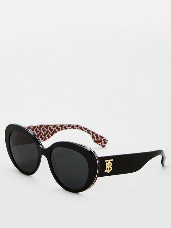 stillFront image of burberry-cat-eye-sunglasses-black