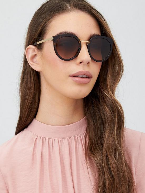 front image of dolce-gabbana-round-sunglasses-havana