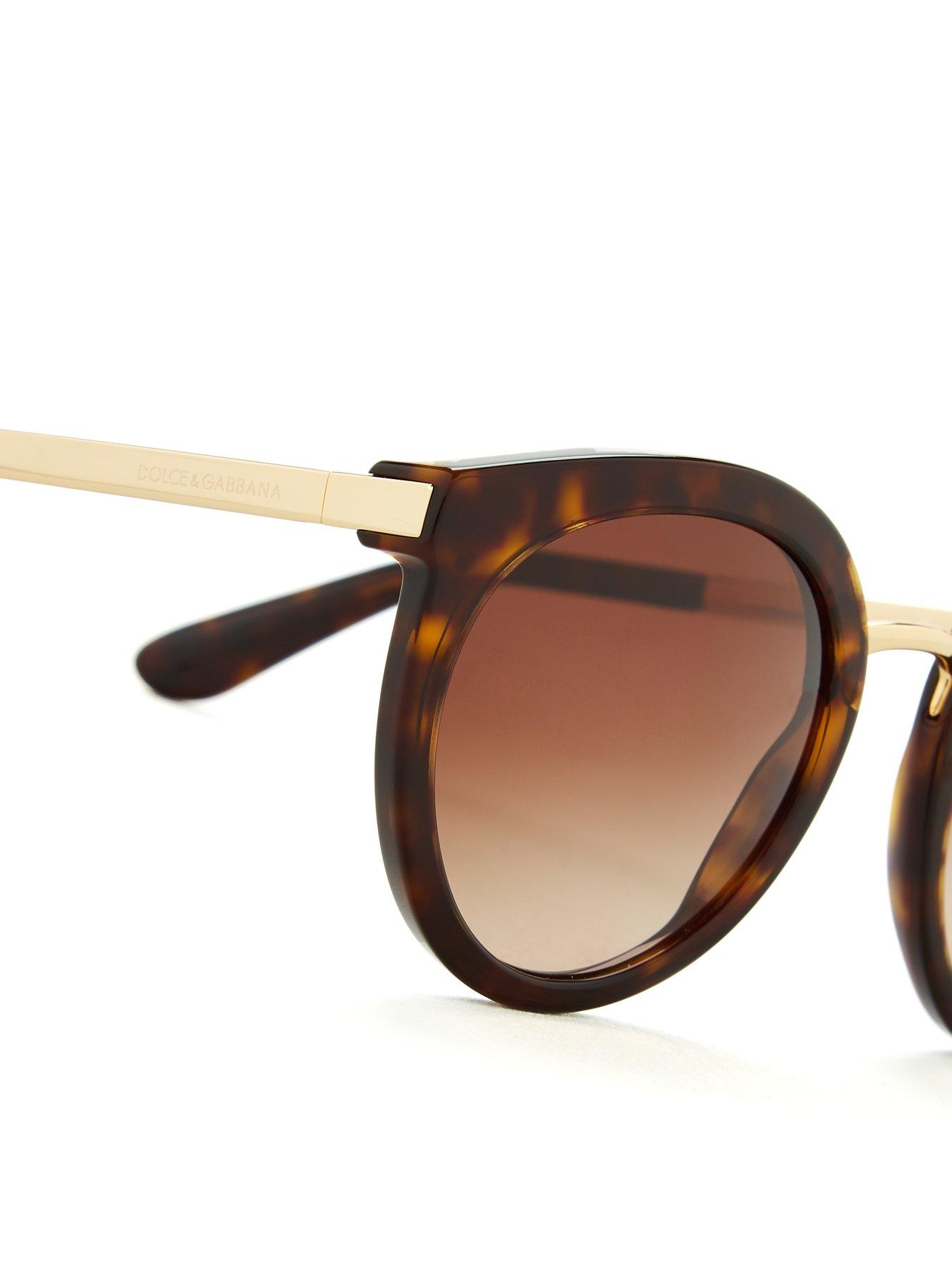 Image 2 of 4 of Dolce & Gabbana Round Sunglasses - Havana
