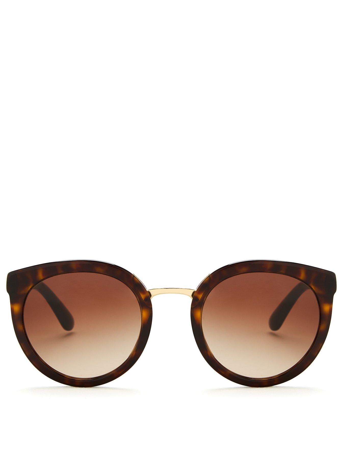 Image 3 of 4 of Dolce & Gabbana Round Sunglasses - Havana