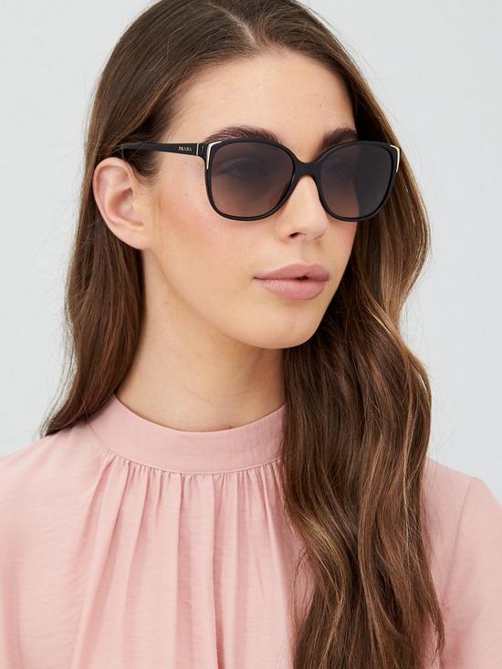 front image of prada-square-sunglasses--nbspblack