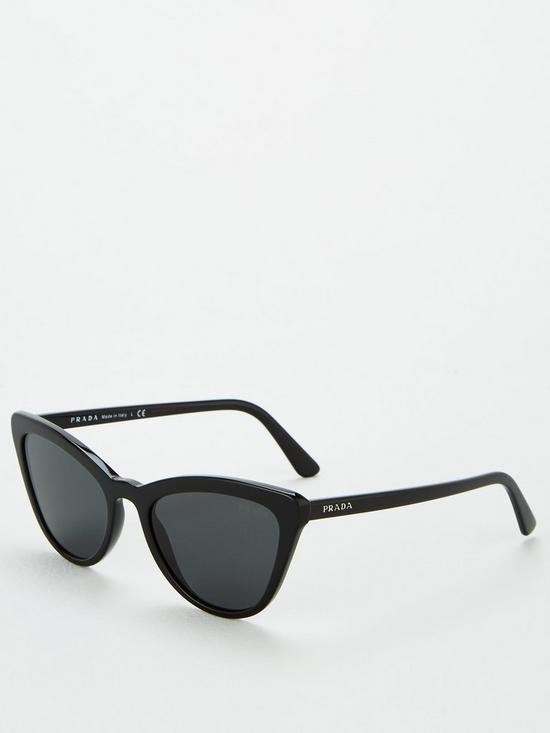front image of prada-cat-eye-sunglasses-black