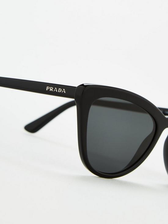 back image of prada-cat-eye-sunglasses-black