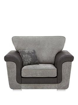Very Vidal Fabric And Faux Snakeskin Armchair Picture