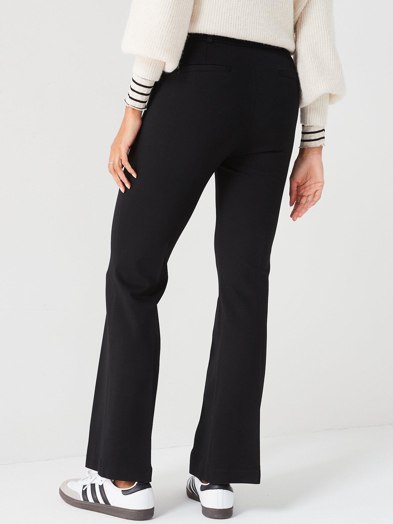 PixieGirl Black Cord Stretch Kick Flare Leggings