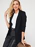  image of v-by-very-ultimate-ruched-sleeve-blazer-black