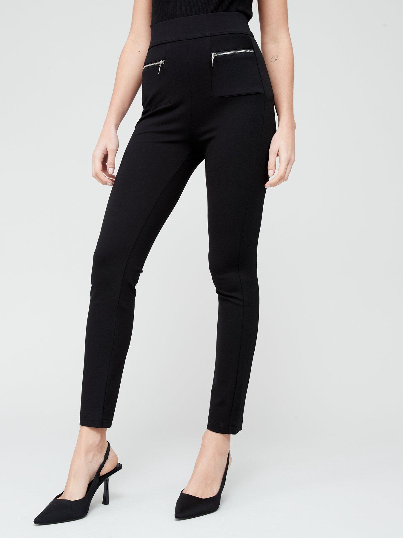 high waisted skinny work trousers