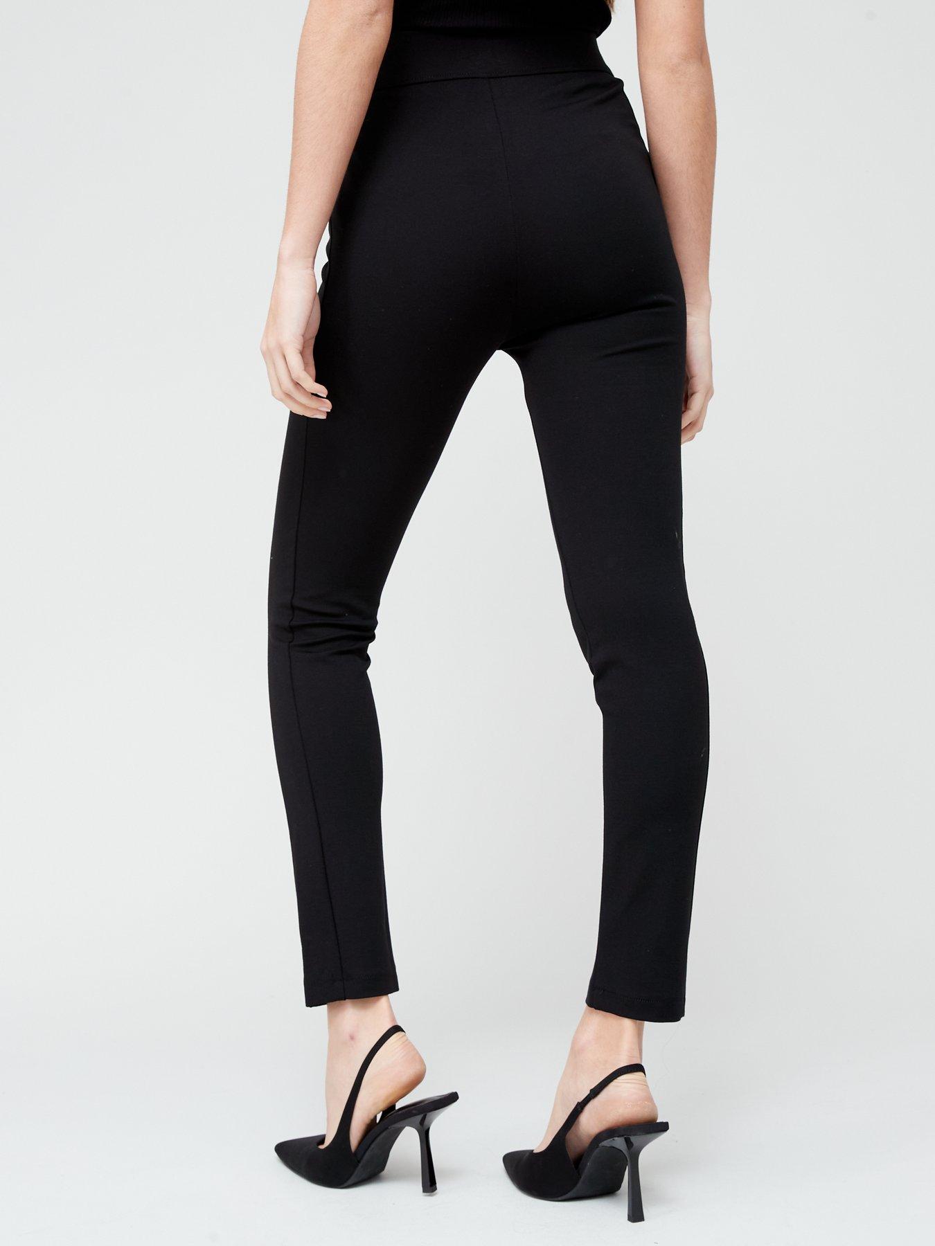 High waisted best sale skinny trousers black