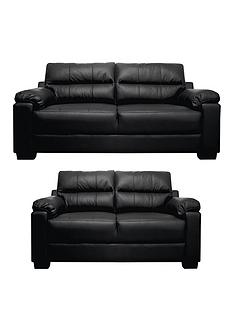 Leather Sofas Three Seater Home Garden Www Saskia Leather Faux 3 Seater 2 Compact Sofa Set And Save