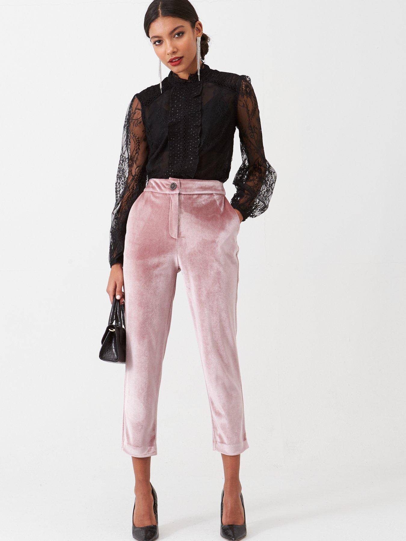 river island velvet trousers