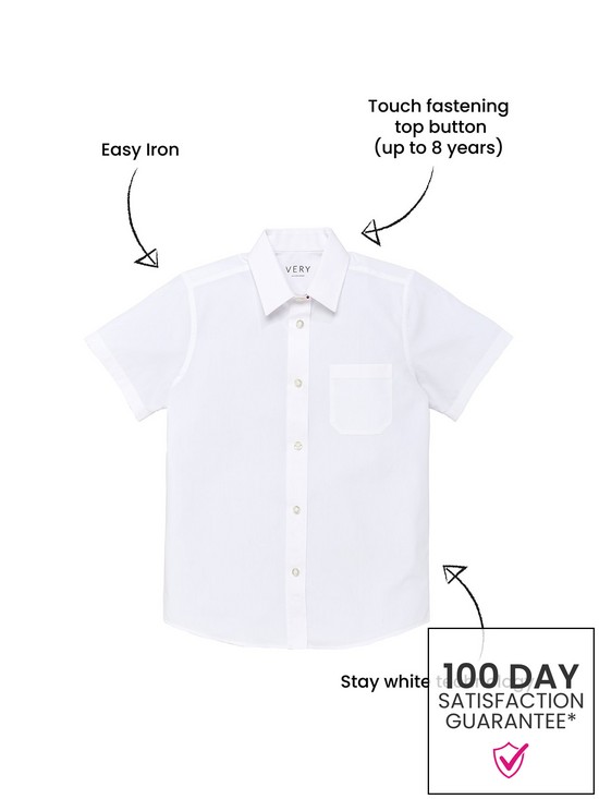 back image of v-by-very-girls-5-pack-short-sleeve-school-blouses-white