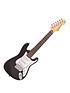  image of encore-34-size-electric-guitar-outfit-gloss-black