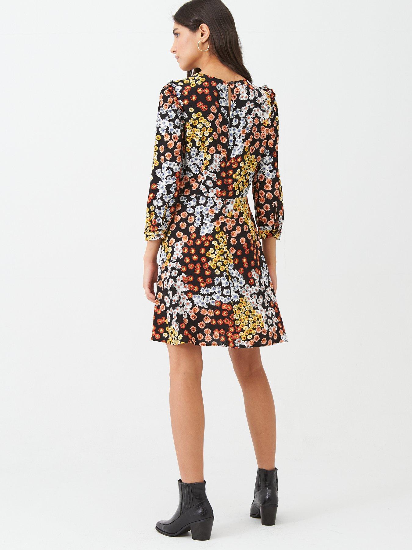 warehouse daisy print dress