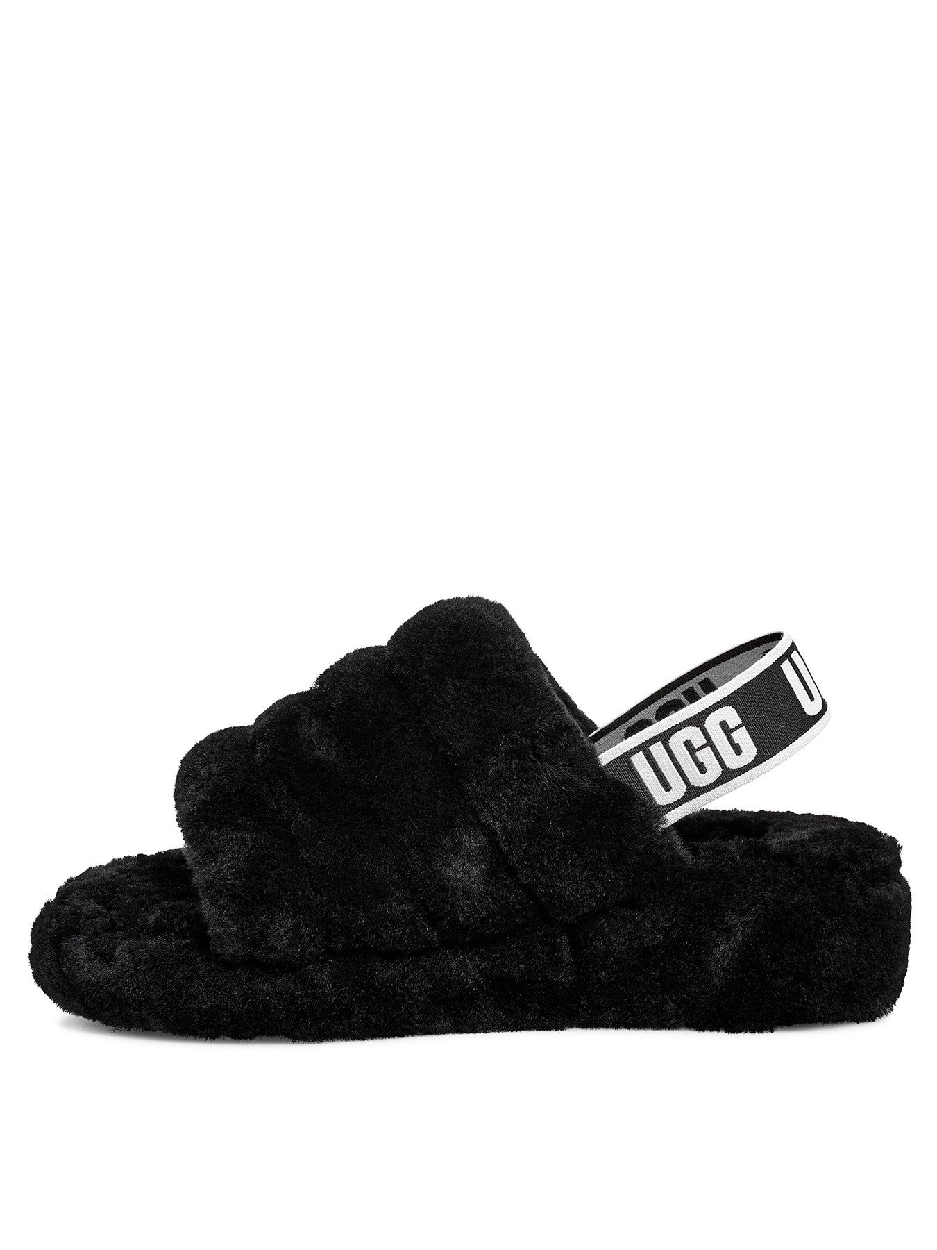 ugg fluff yeah slide black multi