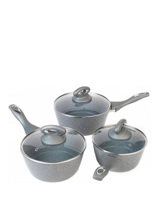 front image of salter-marble-collection-3-piece-saucepan-set-in-grey