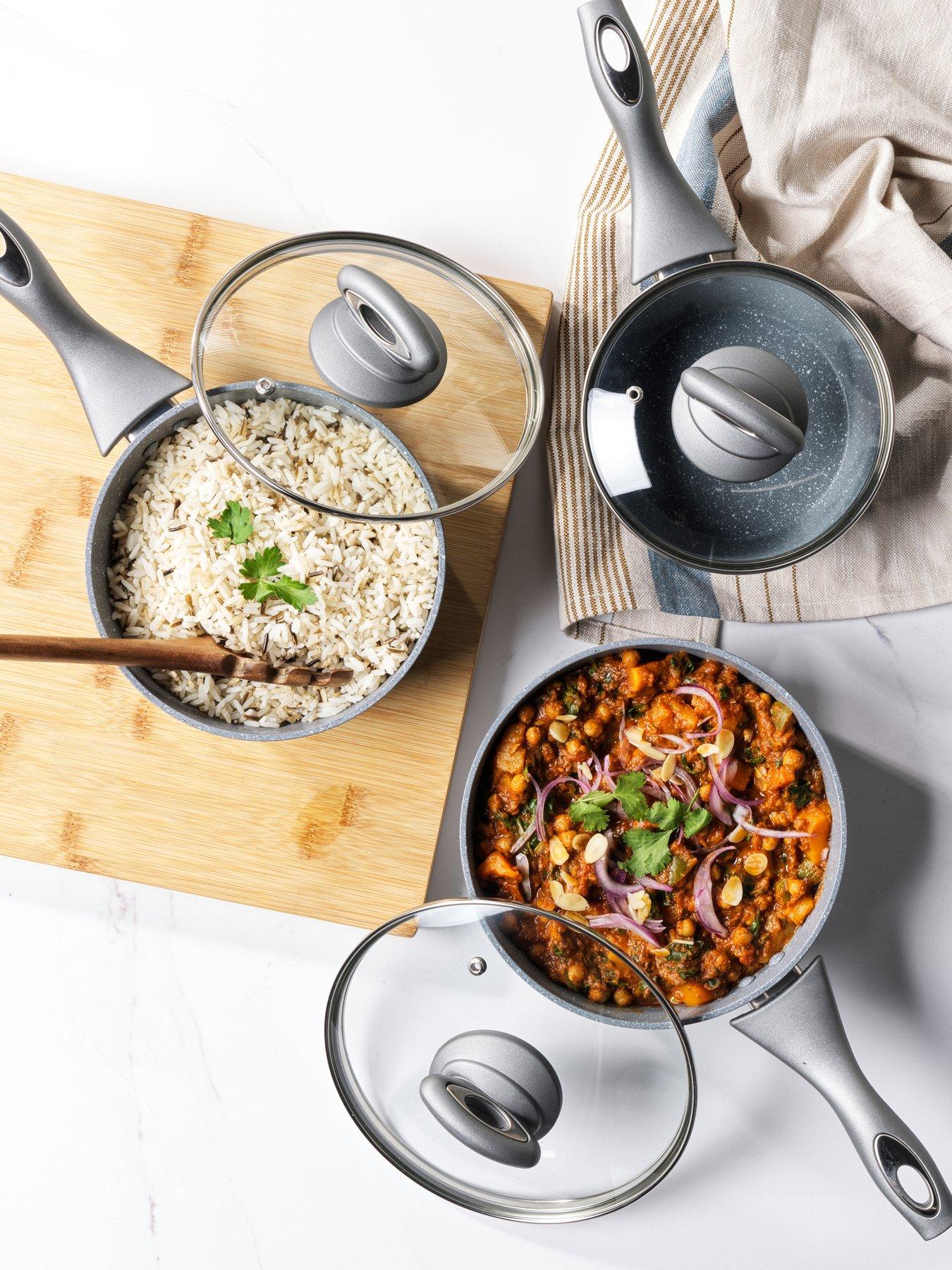  image of salter-marble-collection-3-piece-saucepan-set-in-grey