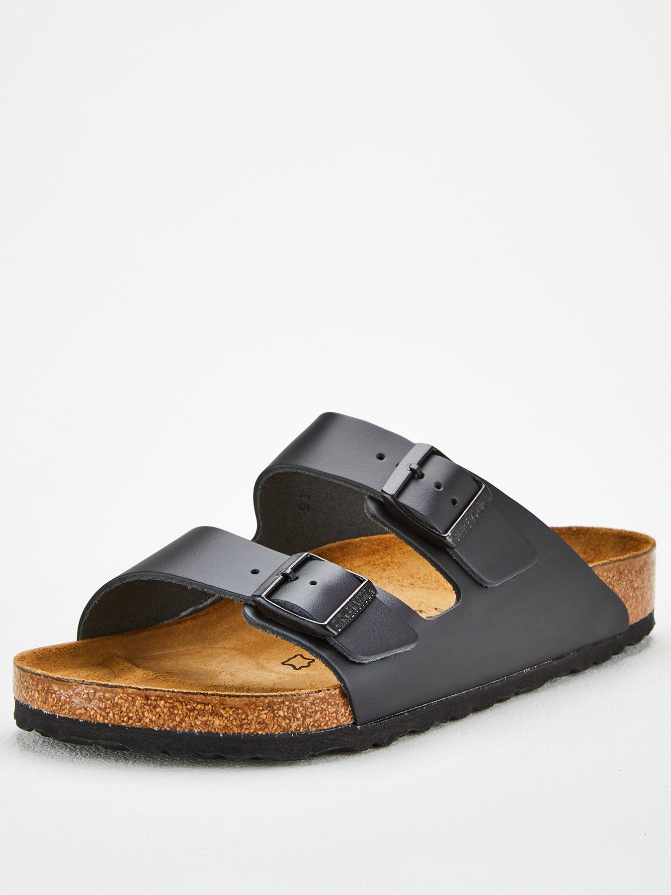 undefined Men's Arizona Smooth Leather Sandal - Black