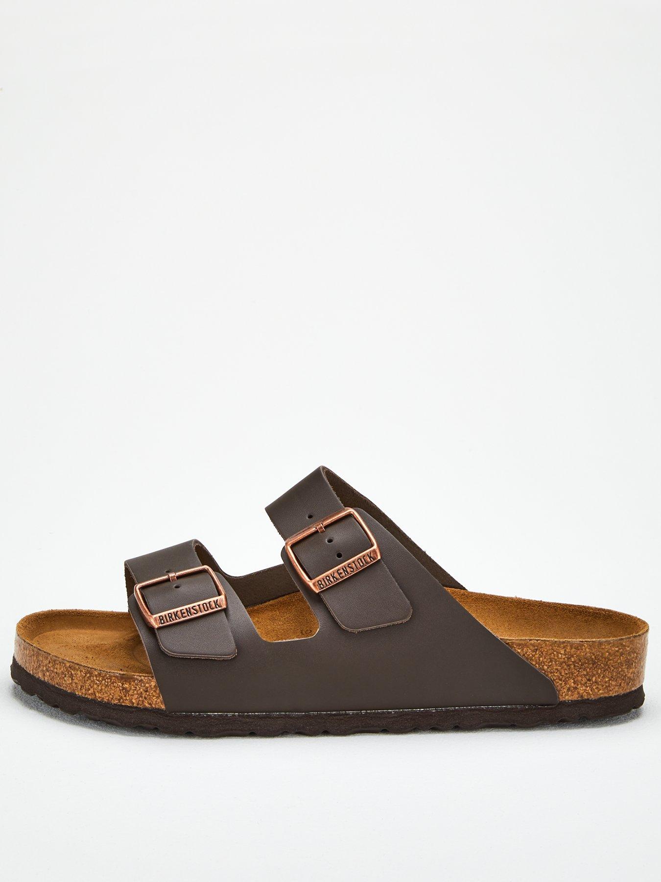 undefined Men's Arizona Smooth Leather Sandal - Brown