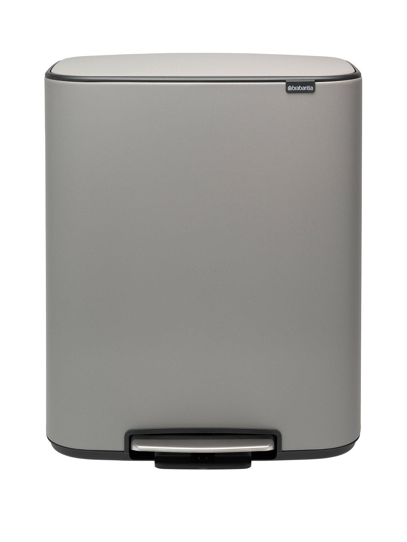 front image of brabantia-bo-60-litre-pedal-bin-ndash-mineral-concrete-grey