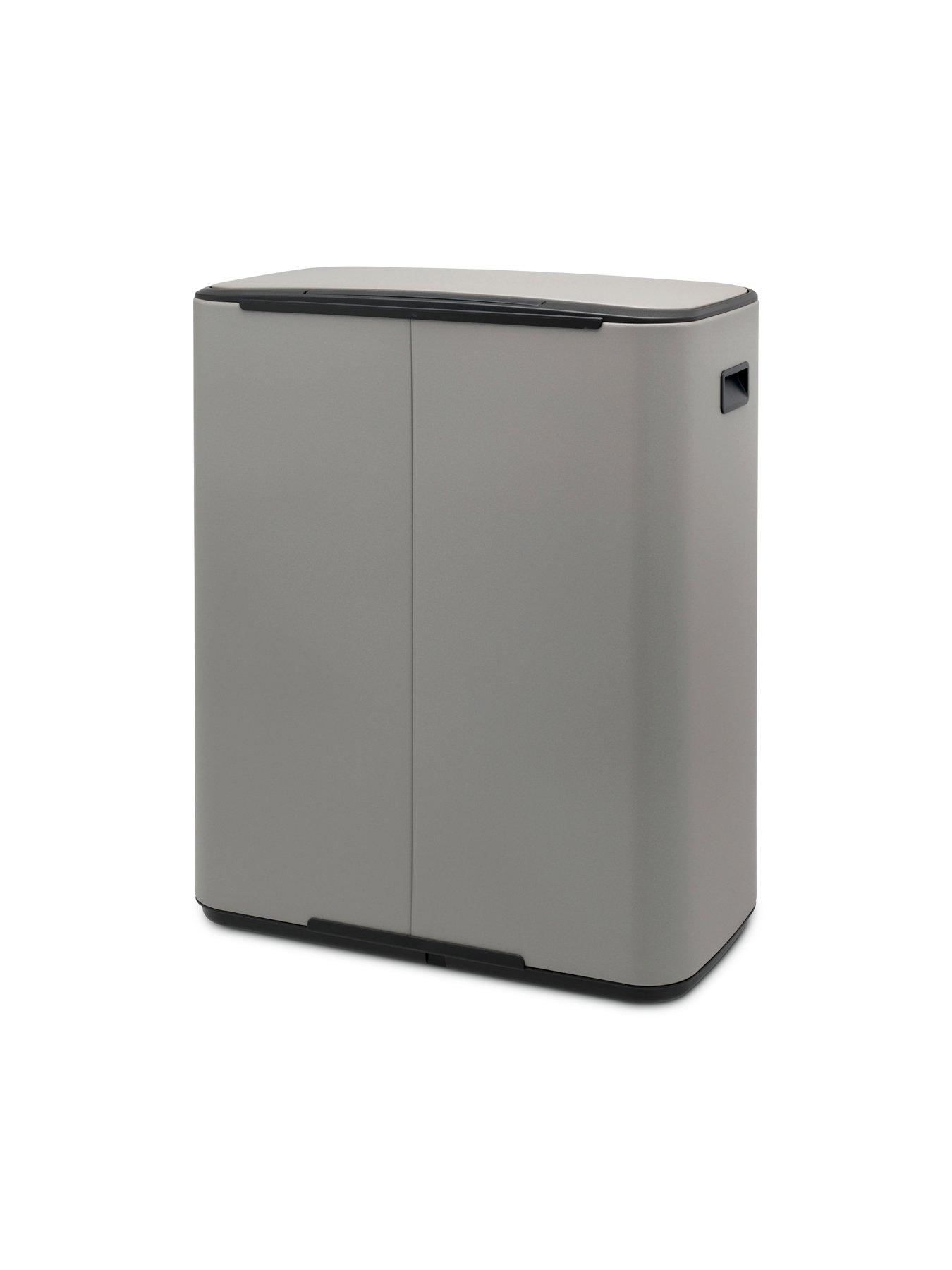 stillFront image of brabantia-bo-60-litre-pedal-bin-ndash-mineral-concrete-grey
