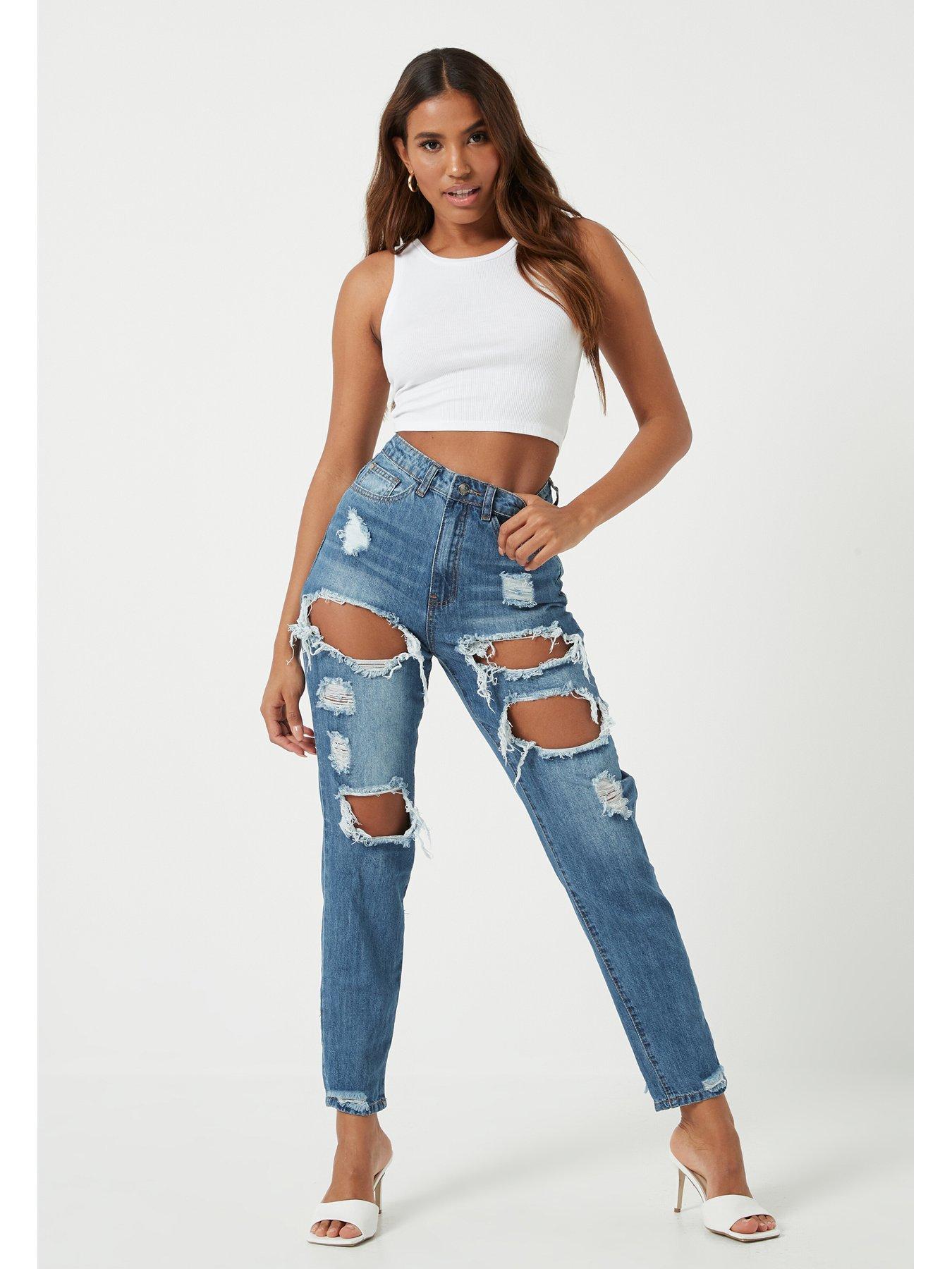 L Www Littlewoods Com - black tank top with ripped jeans and uggs givin t roblox