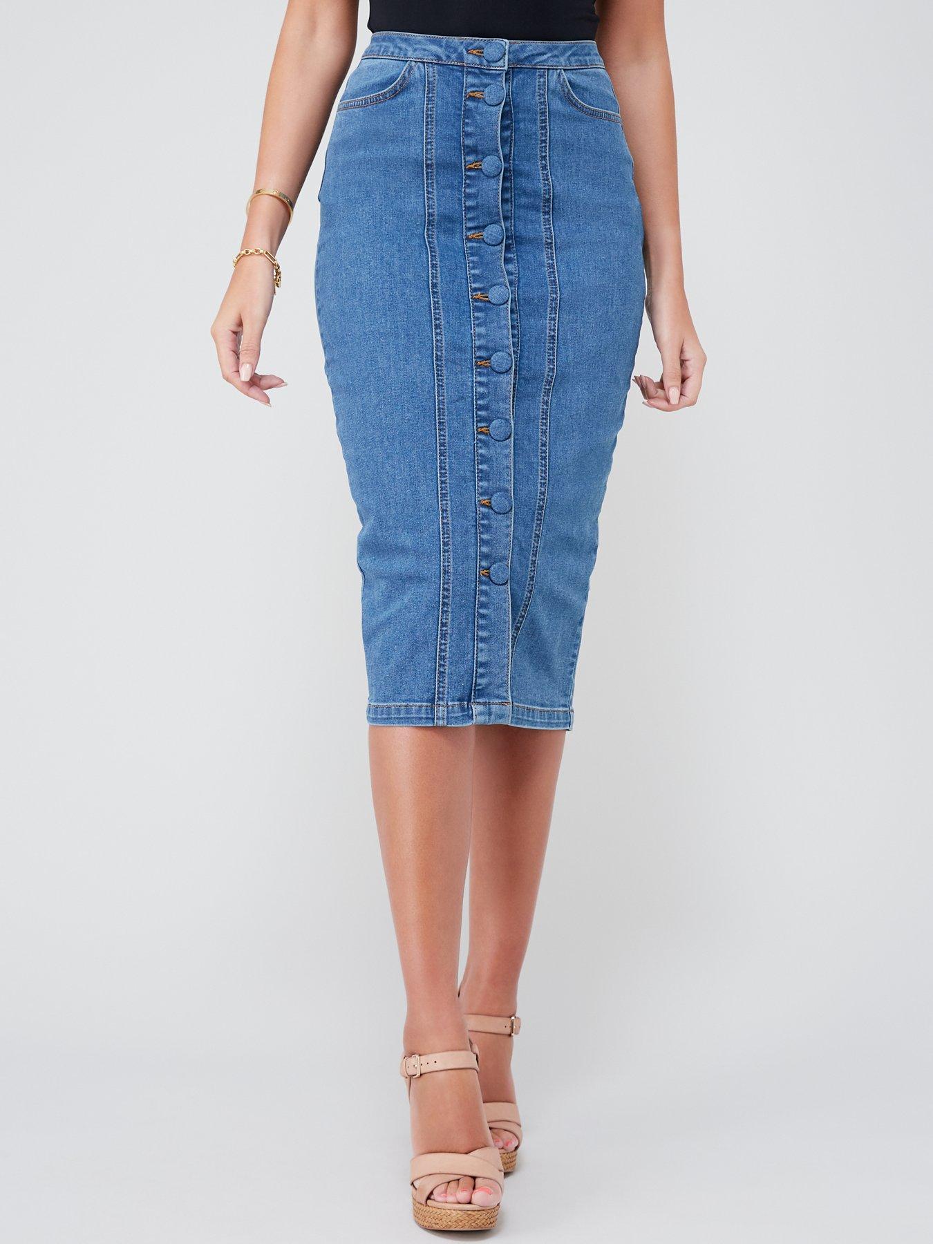 michelle keegan denim skirt