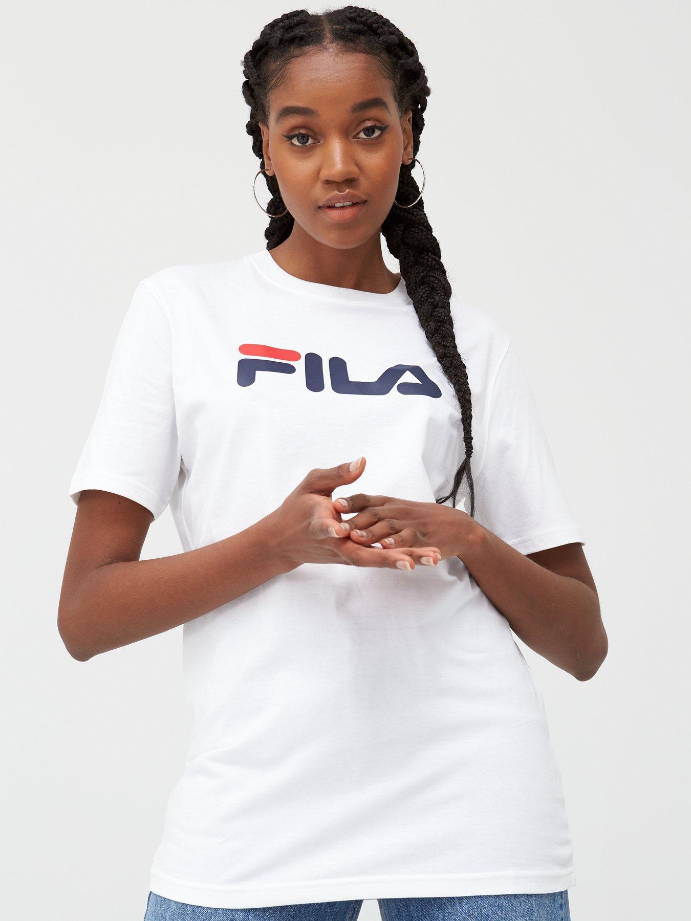 womens white fila t shirt